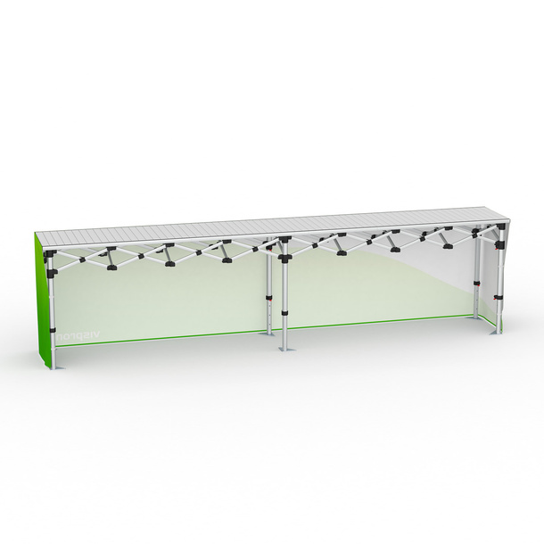 Aluminum Folding Table with Band - Backside, Folding Table: 380x55 cm