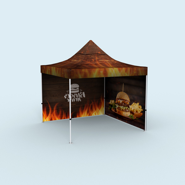 Premium Pop-up Tent: fully printable in digital print across the entire surface