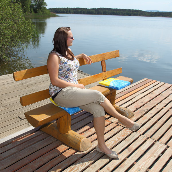 Square seat cushions as comfortable and decorative padding