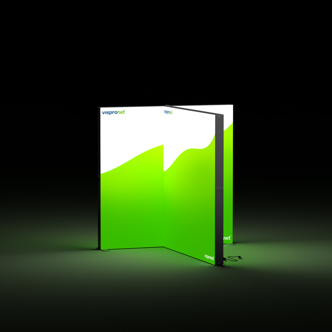 Lightbox flex - T-Modul, Systembreite: 200 cm x 200 cm