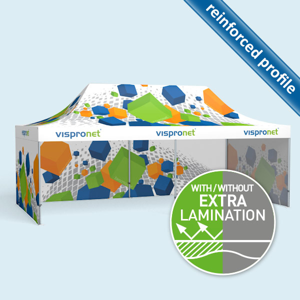 Pop Up Premium 4 x 8 m with 3 full walls & print