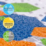 wipe-resistant & UV-resistant, optionally laminated: highest scratch resistance