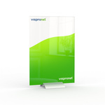 T-clamp stand, silver, with acrylic glass plate