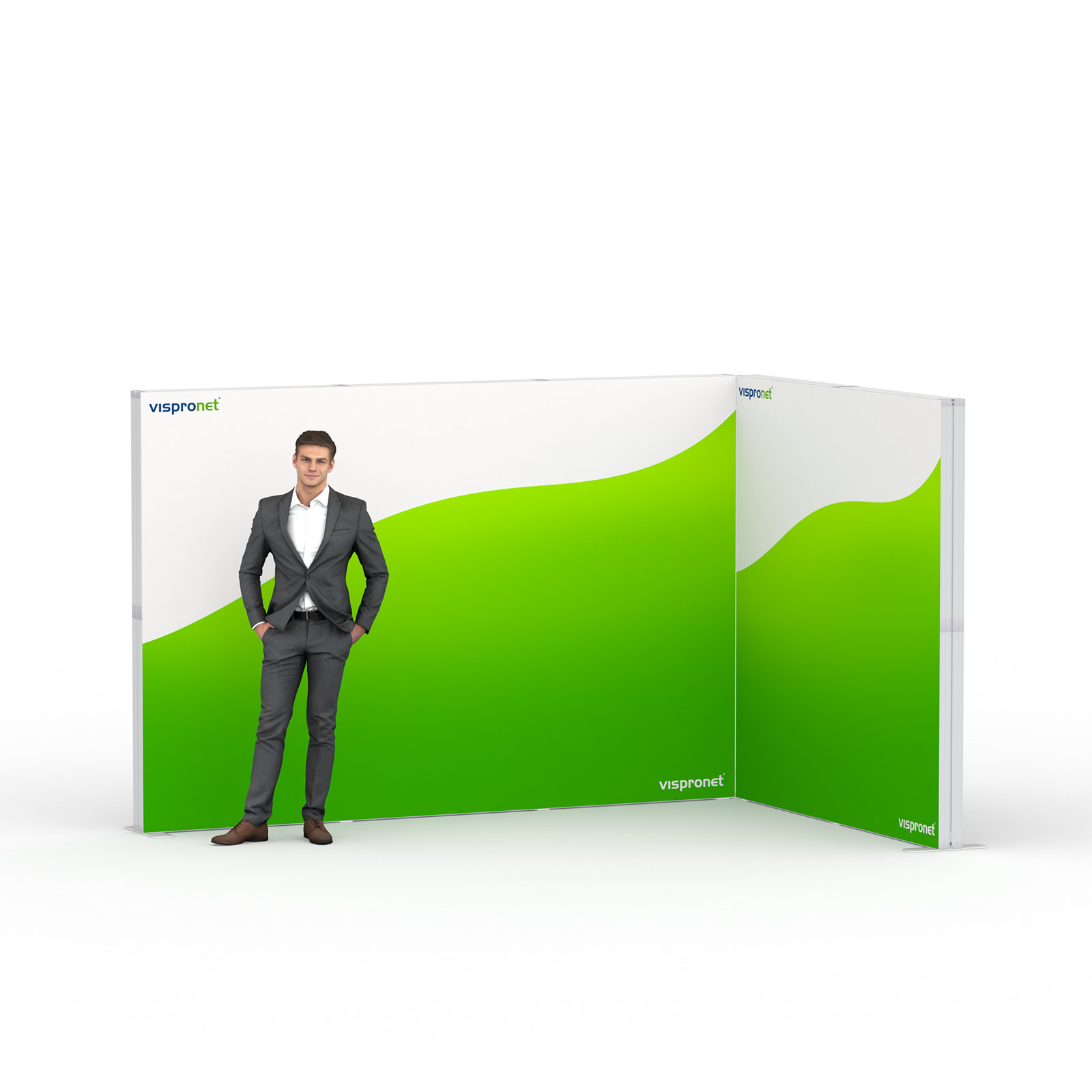 Lightbox Flex - Corner Module, System Width: 300 cm x 200 cm