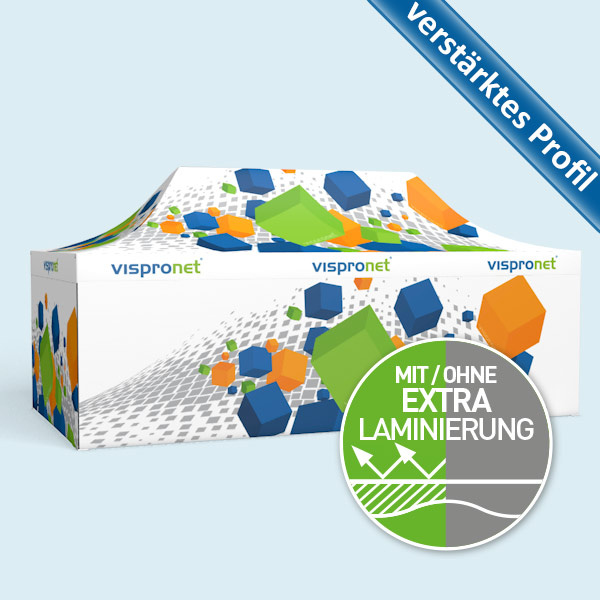 Premium Folding Tent 3 x 6 m with 4 Walls, with Print