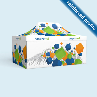 Pop up tent Premium 4 x 6 m, 4 walls with print