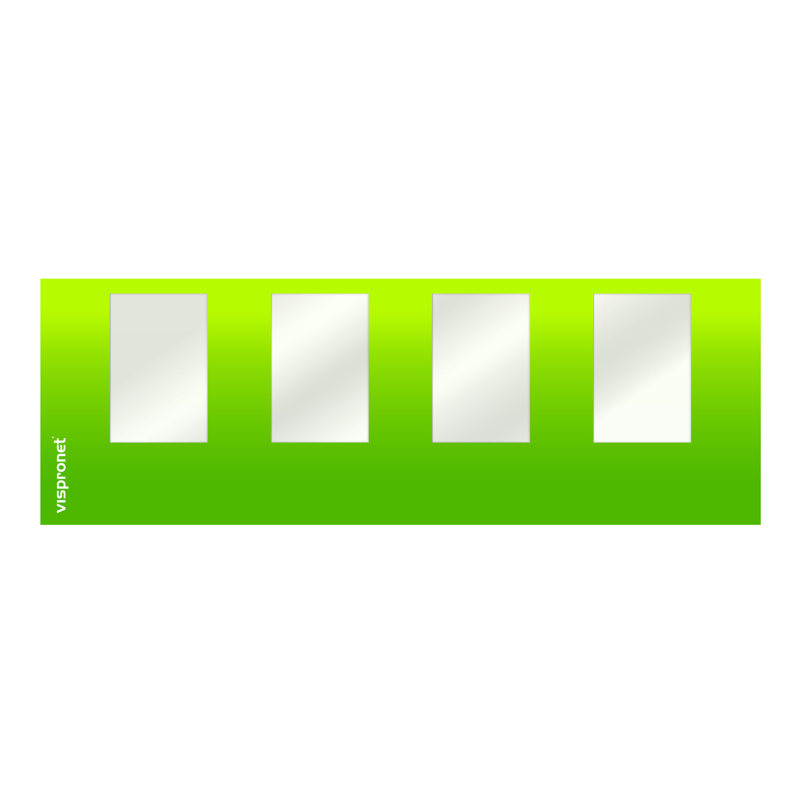 Wall with 4 windows, wall width 6 m