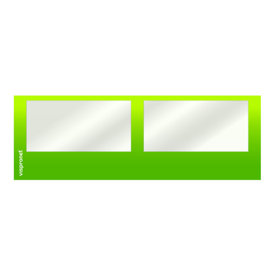 Wall with panoramic window, wall width 6 m