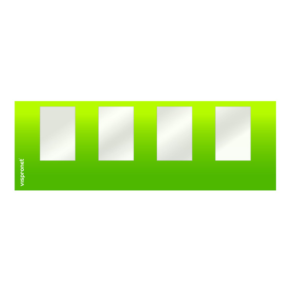 Wall with 4 windows, wall width 6 m