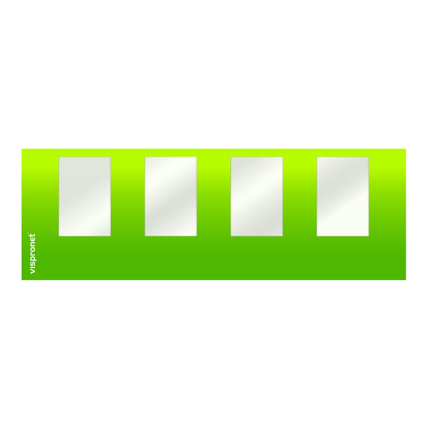 Wall with 4 windows, wall width 6 m