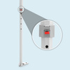 Pass-through height adjustable in 5 increments