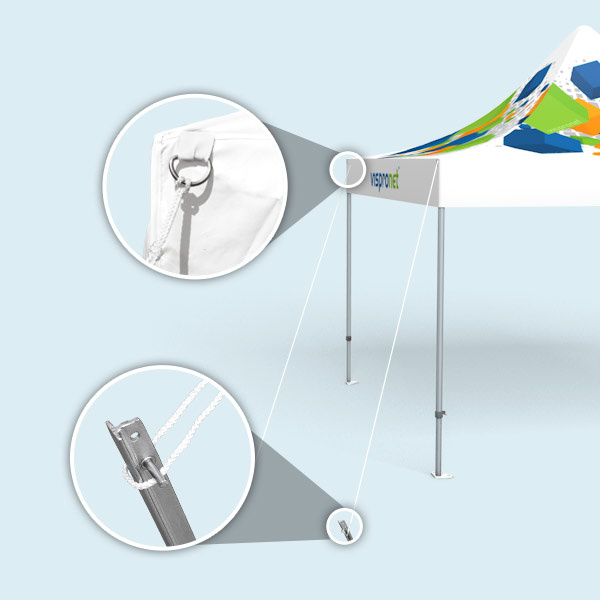 Premium Pop-Up Pavilion with Guying Set Select 30 (optional accessory)