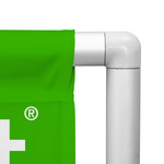 Barrier system, left and right end element (90° connector)