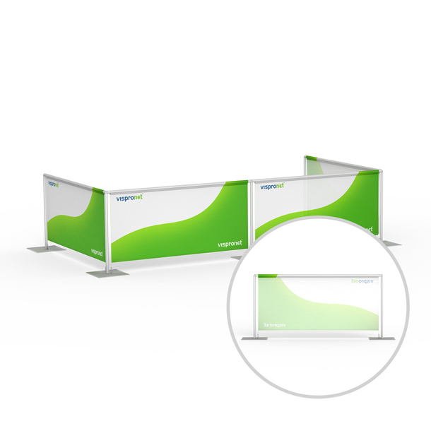 Barrier system, single-sided printed, reverse side