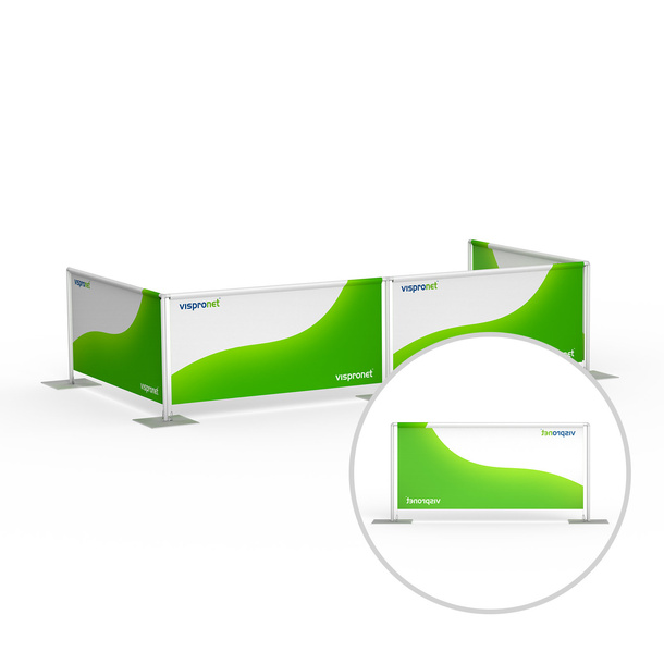 Barrier system, single-sided printed, reverse side