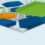 Advertising signs made of acrylic glass sheets, corner detail