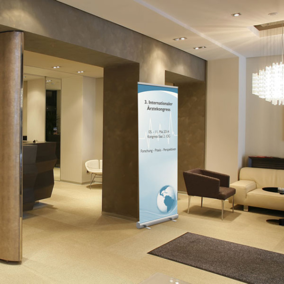 Roll Up Basic Width 80 cm, with information on conferences/congresses