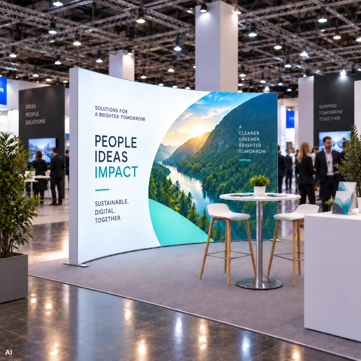 Exhibition wall Lightbox curved – ideal for your trade fair