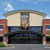 Mesh banner in portrait format as a facade banner