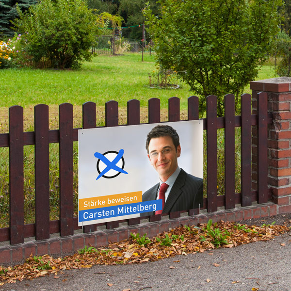 Hollow chamber panels type H, use as election poster