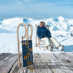 Winter promotional item - horn sled with full-surface advertising print