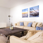 Poster on acrylic glass as exclusive living room decoration