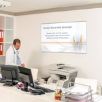 Textile posters for outfitting medical practices: informative & decorative