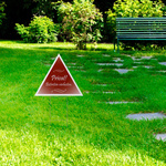 Double-sided printed garden sign - highly visible from all angles