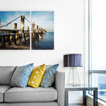Three-piece poster made of aluminum composite panels