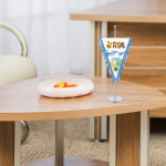 Advertising - pennant with white/dark blue loop fringes