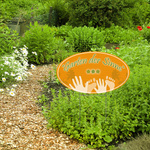 Lightweight garden sign for demarcation of botanical thematic areas