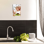 Always keep your loved ones in view: rectangular wall clock printed with photos