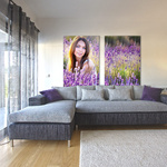 Textile poster with Q-Frame® wall frame, printed with your own photos