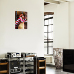 Rectangular wall clock custom designed with Visprodesign® dial face