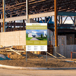 Construction sign size 150 x 200 cm