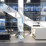 Foyer with Info Board B2, Company News Perfectly Presented