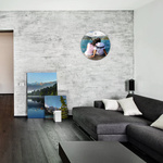 Wall clock ø 60 cm, custom designed with your own favorite photo