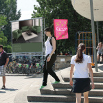 Promotion backpack with flag
