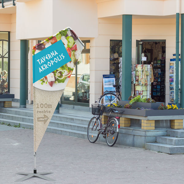 Bowflag® Razor with Restaurant Advertising