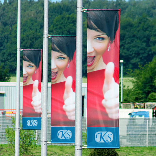 Street Banner Basic with Top and Bottom Support Rods