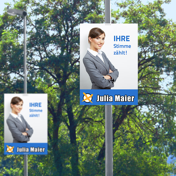 Twin-wall sheet type H as election poster