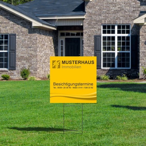 Garden sign size 60 x 60 cm