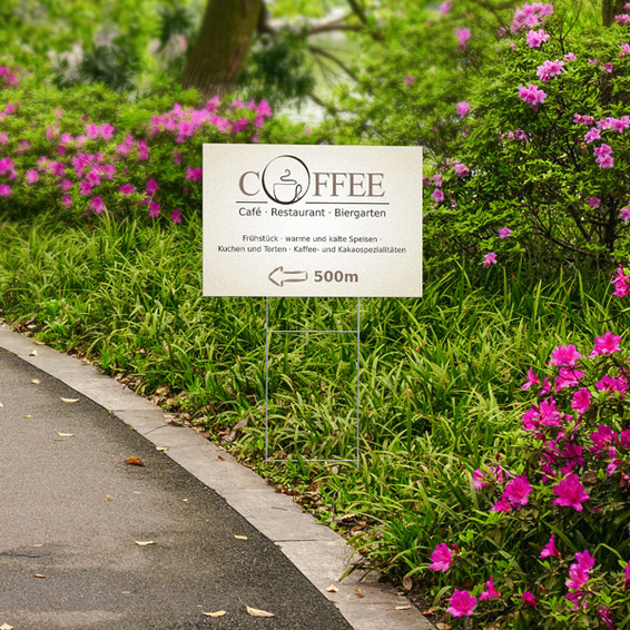 Garden Sign Size 60 x 40 cm