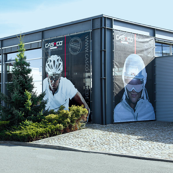 Mesh Banner in Portrait Format with Product Advertising