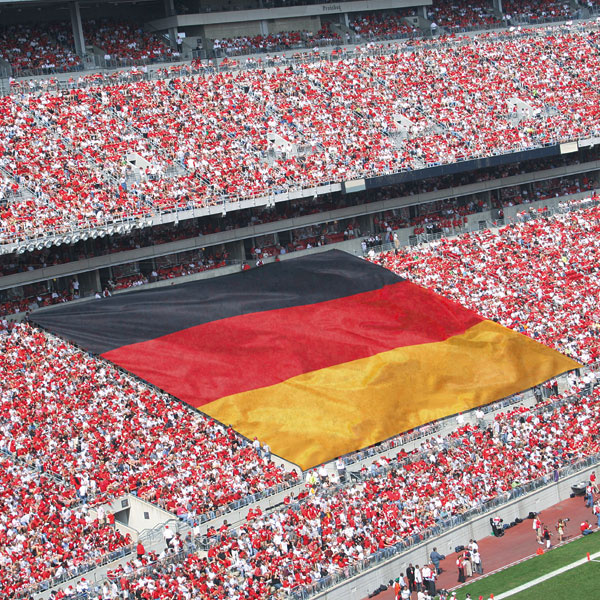 Fan banner in landscape format, Germany