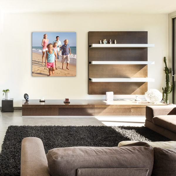 The most beautiful family photo as a poster on an aluminum composite panel