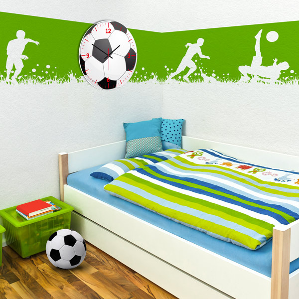 Custom-designed wall clock for young and adult football fans