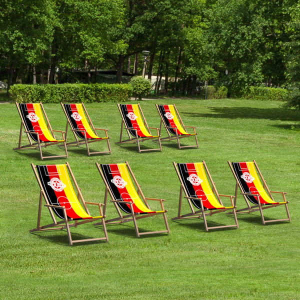 Deck chairs for fans of the German national team