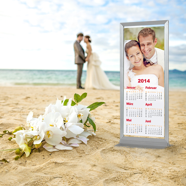 Table display stand size M with calendar motif