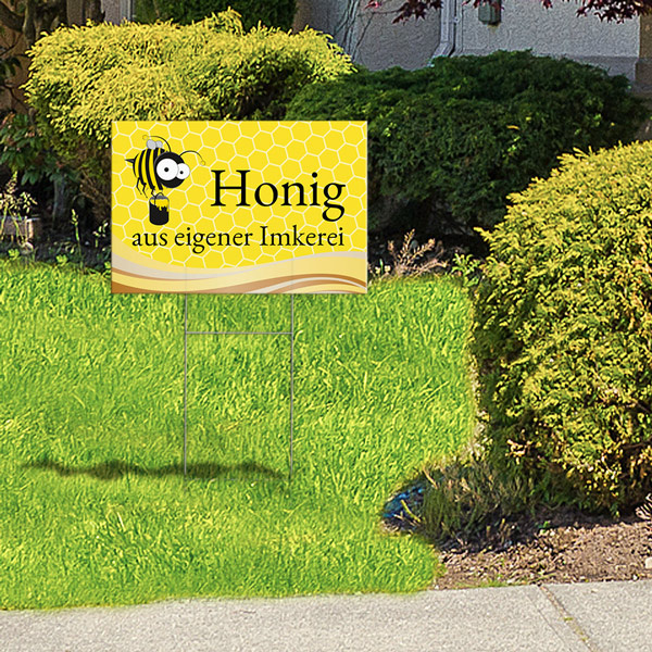 Garden sign size 60 x 40 cm